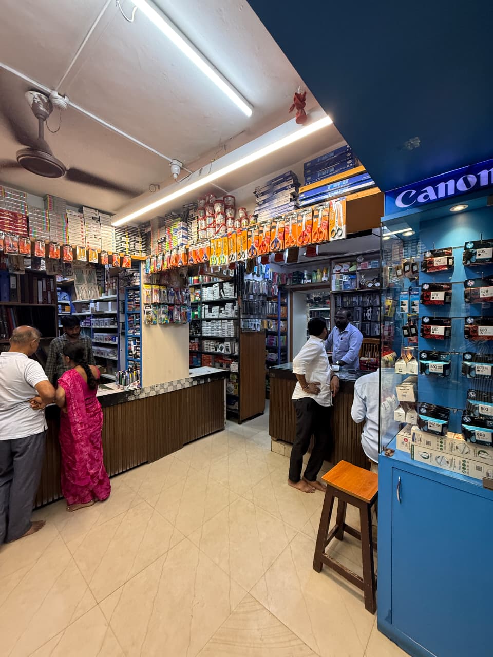 Customers inside Shree Marketing Associates store